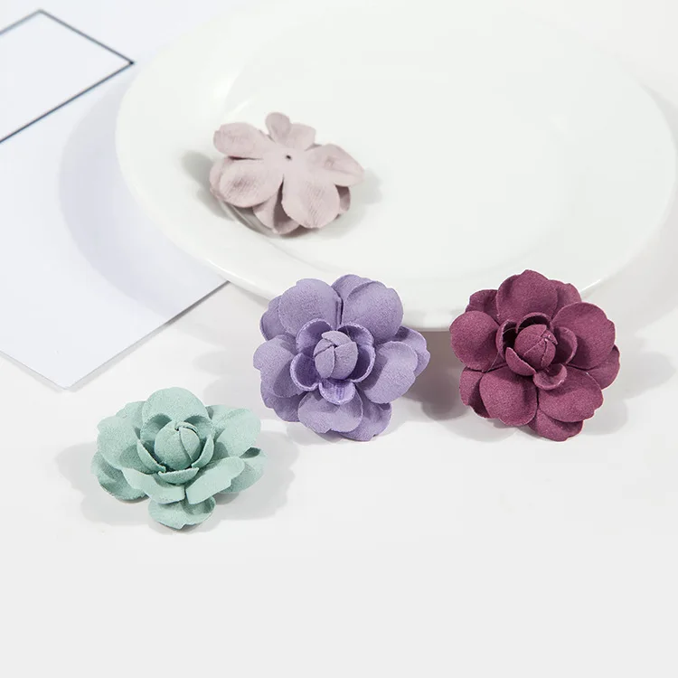 Искусственная замша 3D цветок розы для детей DIY головные уборы аксессуары