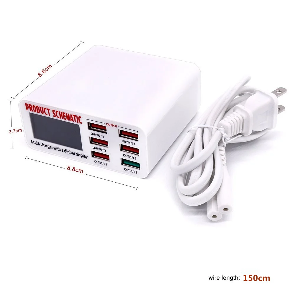 Go2linK 6 портов USB 1 быстрая зарядка 3 0 Быстрая зарядное устройство светодиодный
