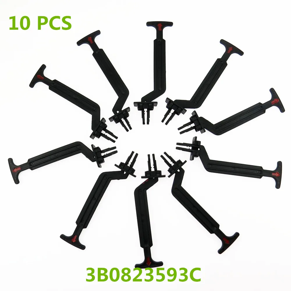 3B0823593C-10pcs Scjyrxs передняя решетка капюшон фиксатор капота ручка блокировки стержень тяга крюк для Passat B5 B5.5 1998-2004 3B0623593C 3B0 823 593 C - Цвет: 3B0823593C-10pcs