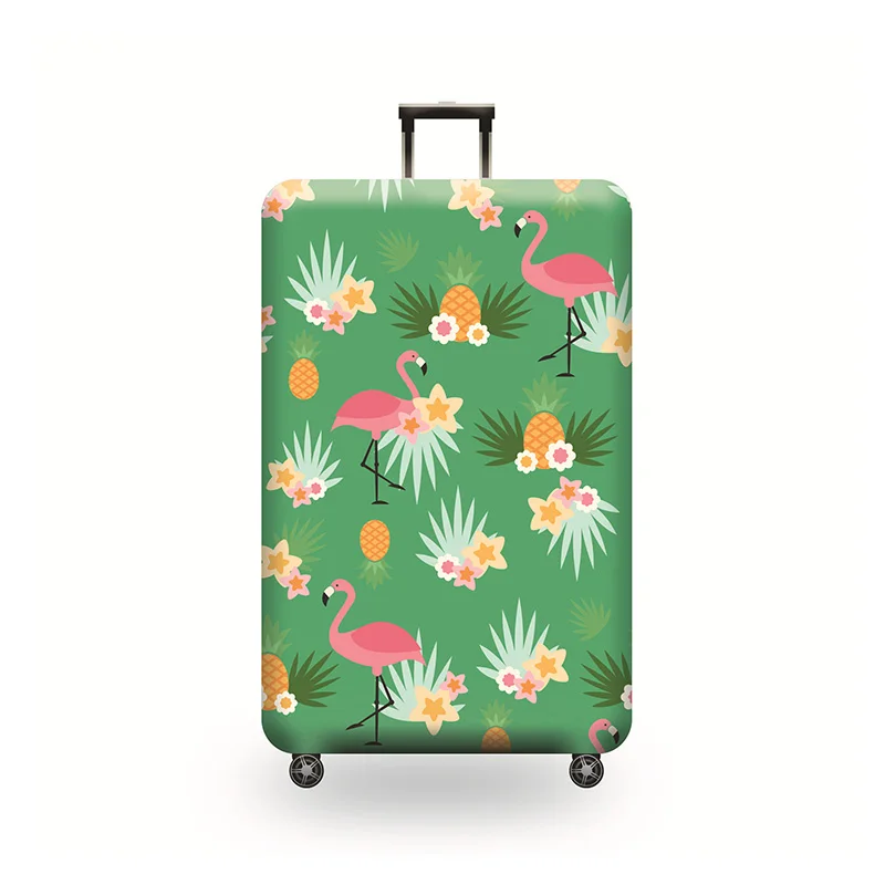Pineapple flamingo HMUNII Фламинго чемодан защитный чехол многоцелевой аксессуары для путешествий, дорожный Багаж пылезащитный чехол для 18 до 32 дюймов - Цвет: Pineapple flamingo