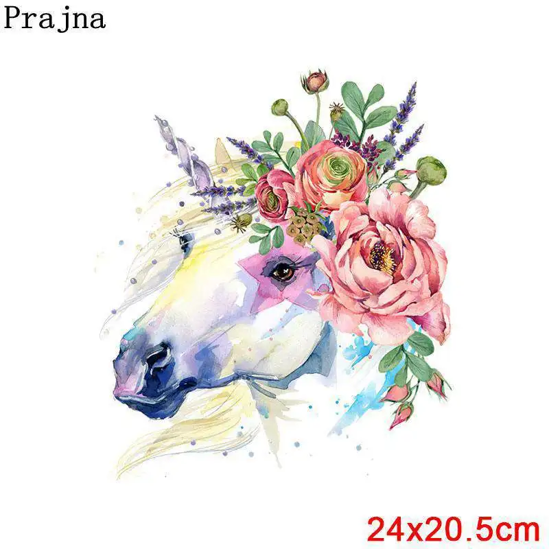 Prajna, с единорогом железа на мультфильм Симпатичные леггинсы, декоративные заплаты тепла винил переводы Радуга Термальность Стикеры на Костюмы "сделай сам" для детей Детская футболка с аппликацией - Цвет: Хаки