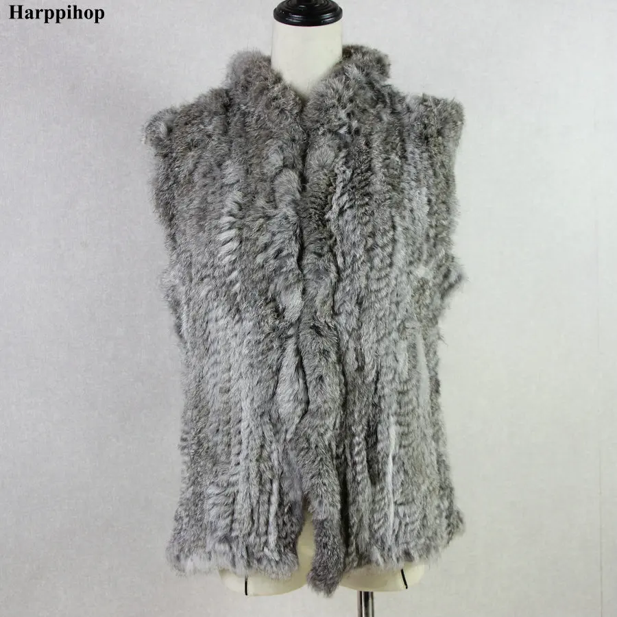 new women fashion warm fur vests rabbit hair fur coat warm with a variety of color optional khaki black grey customized size
