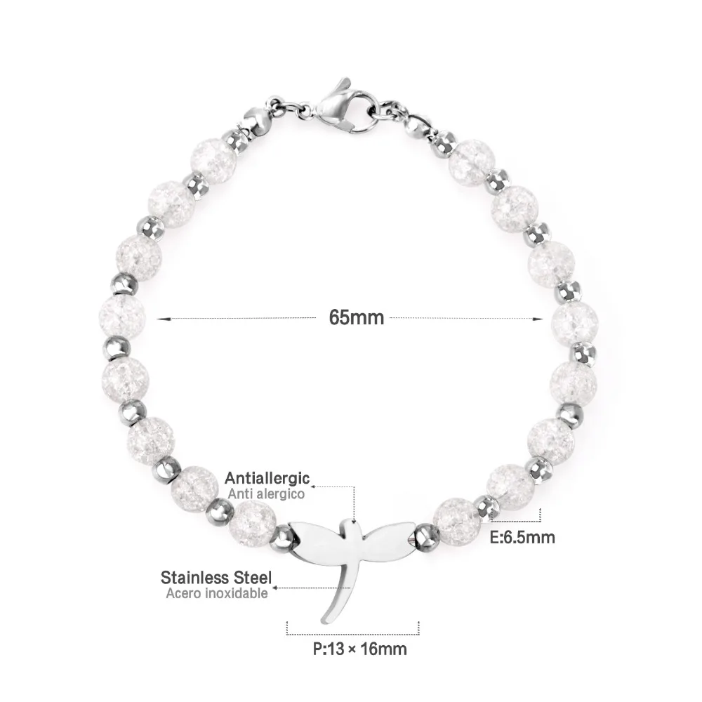 Женские браслеты LUXUSTEEL аксессуары хрустальные из бисера кулоны в форме стрекозы