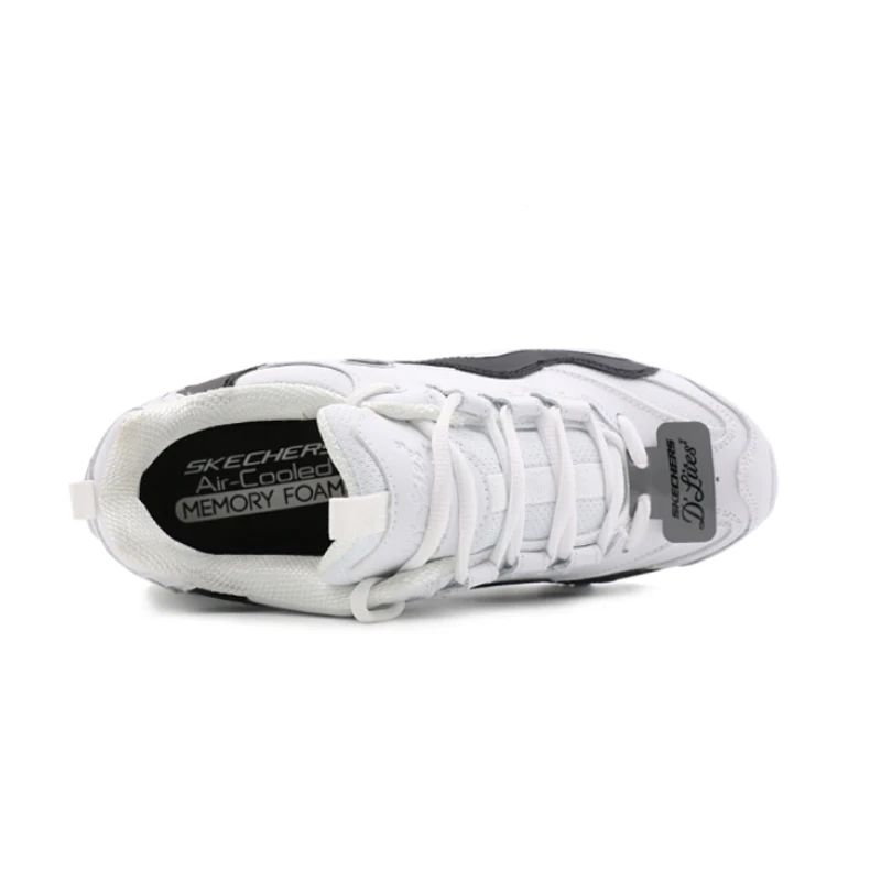 Женские легкие кроссовки Skechers 2019 de lites удобсветильник на толстой подошве дышащие