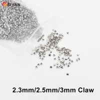 stainless steel round rivets clothing claw nail four jaw rivet decorative nails pearl cap tubular leather rivets 2 3mm 2 5mm 3mm