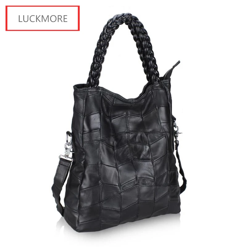 Новинка 2016 модная женская сумка из натуральной кожи на плечо овчины в стиле