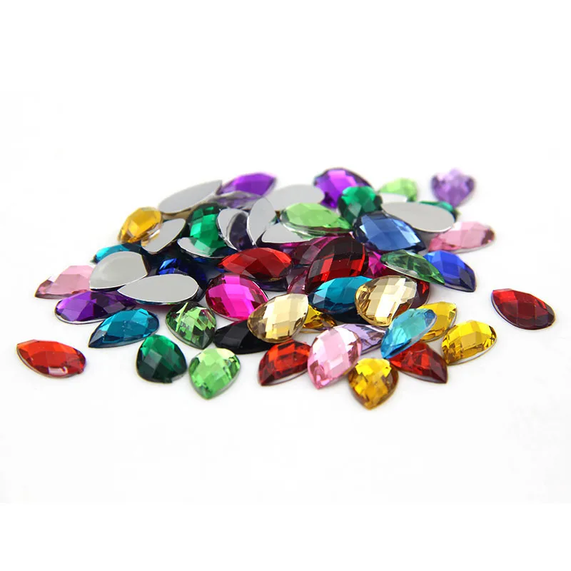 100 шт. прозрачные стразы горячей фиксации для шитья утюгом акриловые хрустальные