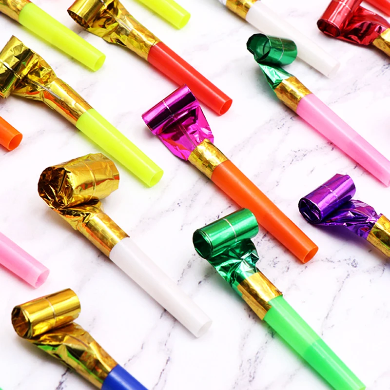 

20pcs Children's Party Roll Paper Whistle Party Like Kids Birthday Party Funny Props Noice Maker Kid Toys