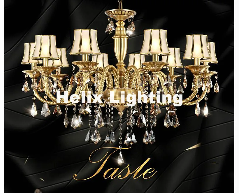 Бесплатная доставка новая люстра в современном стиле античный латунный цветной