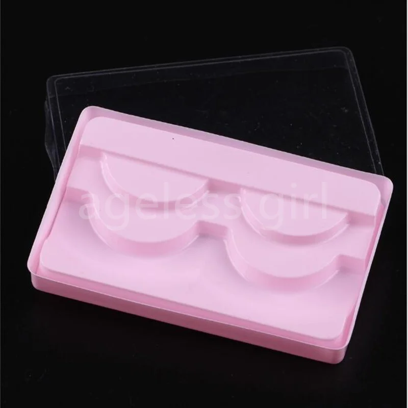 Упаковочная коробка для накладных ресниц 100/200 комплектов розовая дорожная