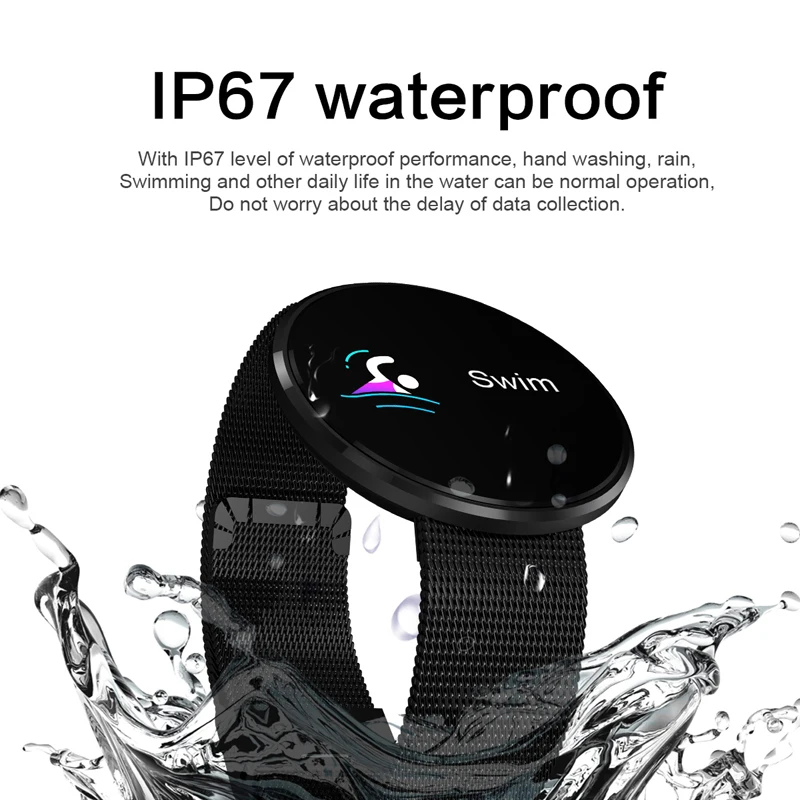 LYKRY Bluetooth Touch Smart Wrist Band Watch IP67 Multi-Sport Mode Heart Rate Monitoring Activity Tracker Wristband Clock | Электроника