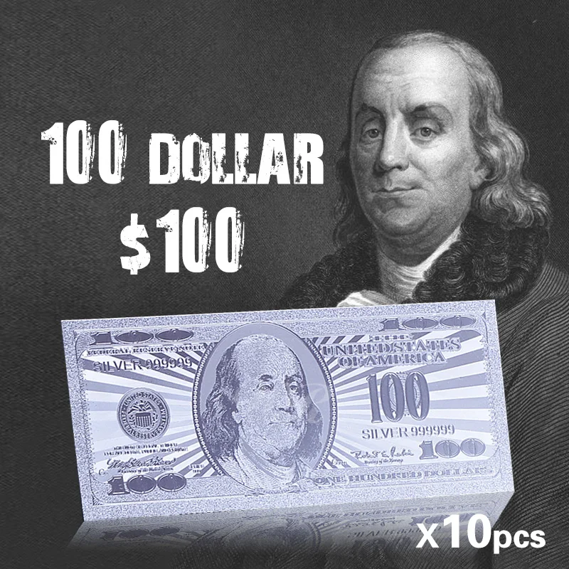 WR американская Серебряная банкнота креативный Usd 100 декоративные США поддельные