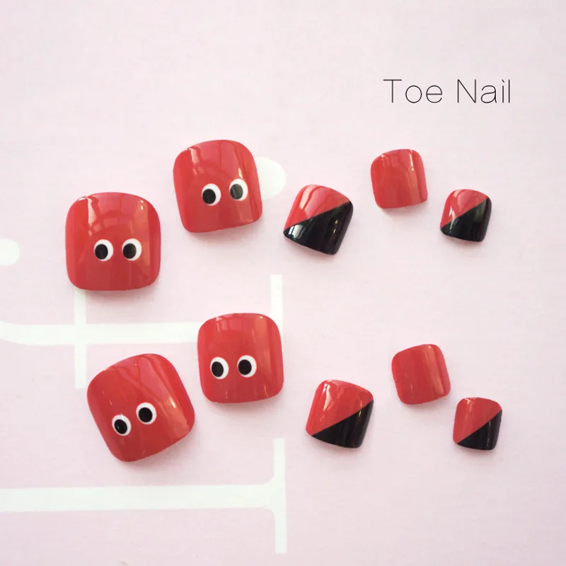 24 шт. накладные ногти с мультяшным рисунком | Красота и здоровье