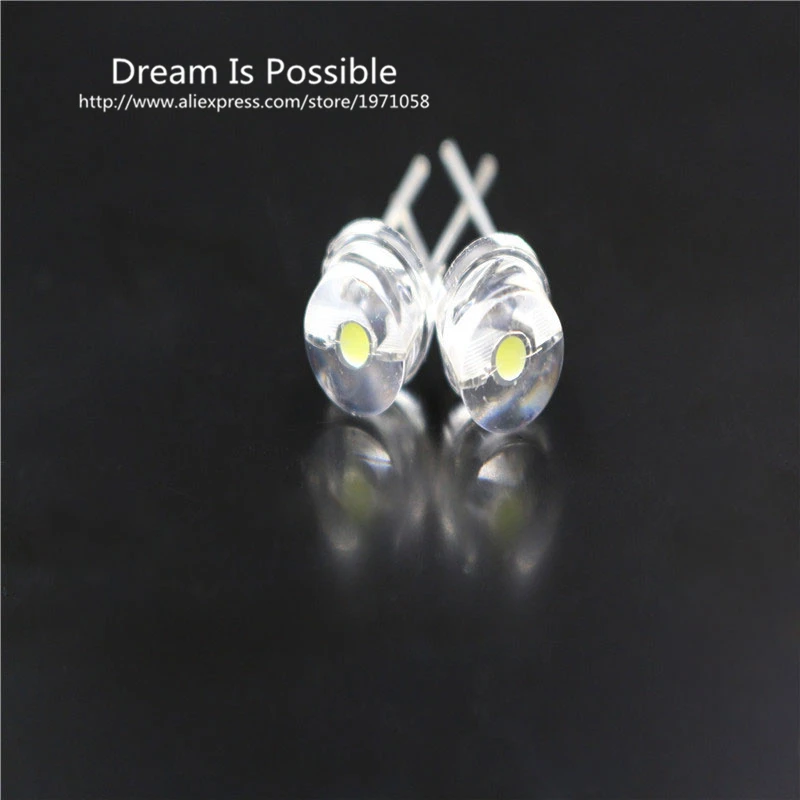 20 шт. 8 мм соломенной шляпе прозрачный из светодиодов лампы бусины являются