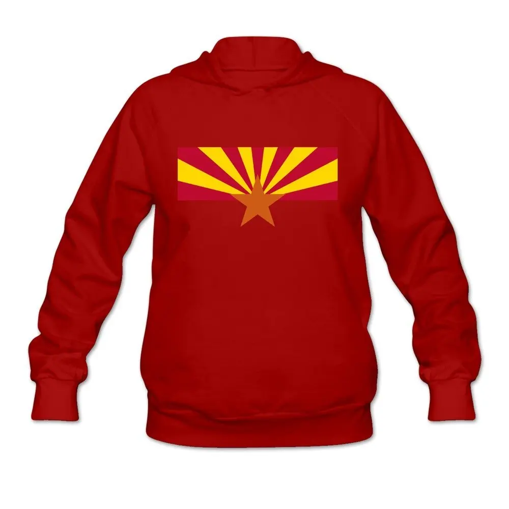 2017 Flag Of Arizona Fashion Cotton Long Sleeve Sweatshirts For Women High Quality Warm Hooded Free Shipping | Женская одежда