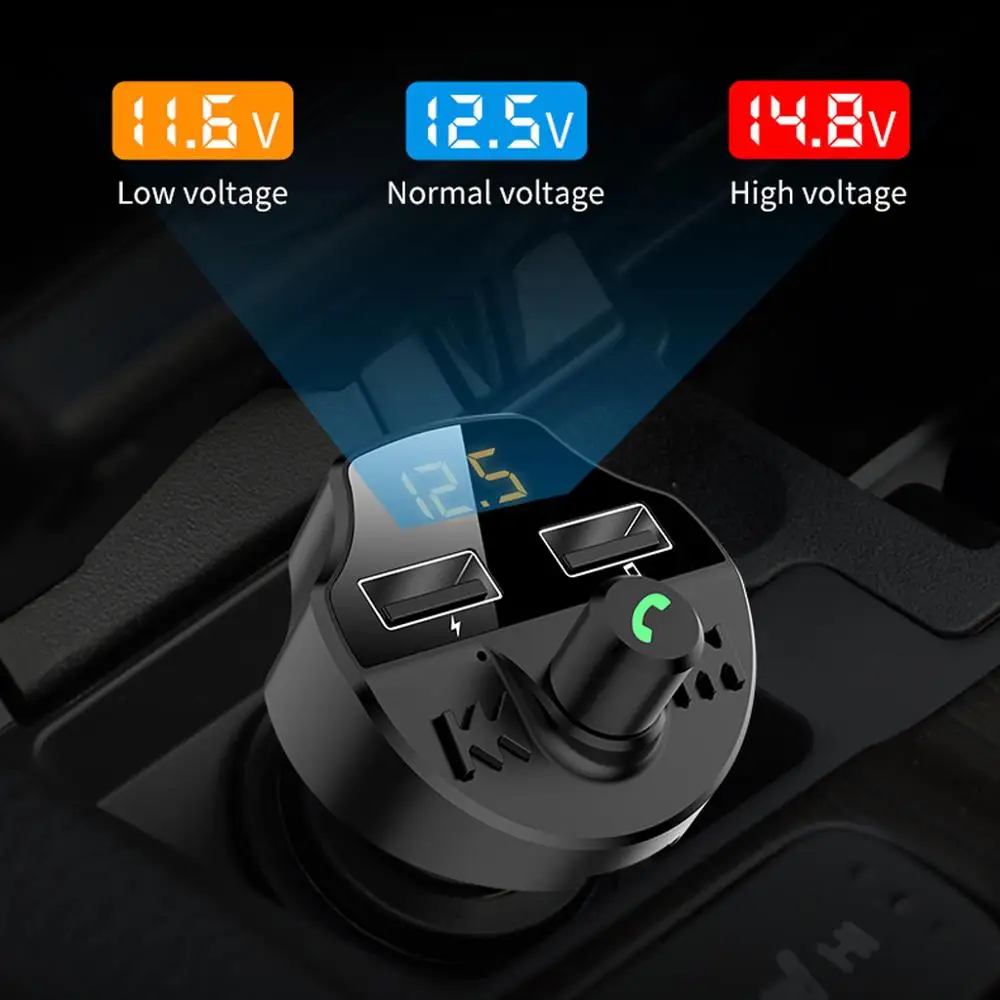 Автомобильный комплект 12-24 В Bluetooth 5 0 mp3-плеер fm-передатчик с USB зарядным