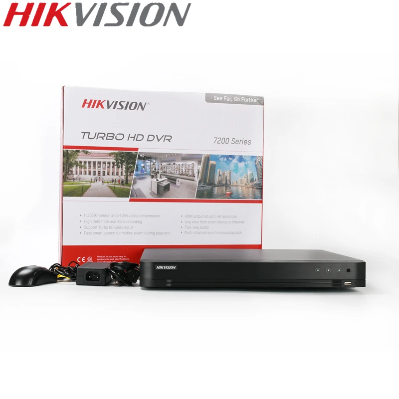 HIKVISION DS 7204/7208/7216HQHI K1 H.265 для HD камер с поддержкой HDTVI/AHD/CVI/CVBS/IP видеовхода