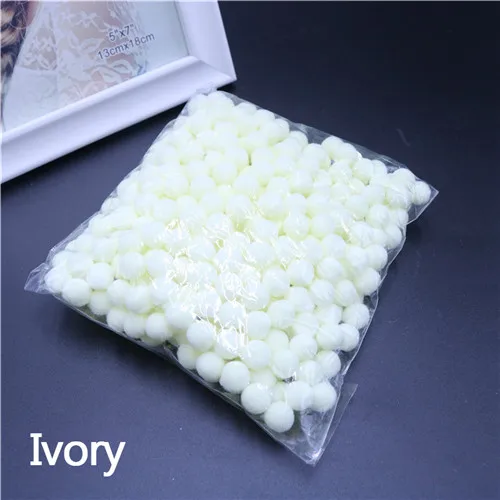 Ivory 550 шт./пакет помпоном 8 мм роскошный баскетбольный мяч для собственными руками Сделай Сам Материал раннего обучения со шпилькой, креативный, ручная работа, Свадебная вечеринка дома деко - Цвет: Ivory
