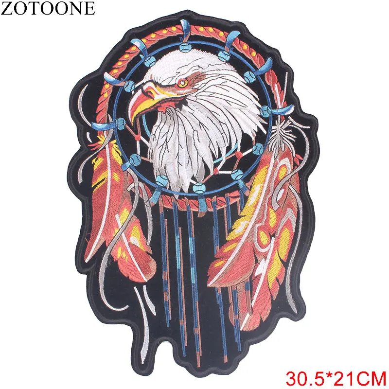 Модные большие байкерские мотоциклетные нашивки ZOTOONE с вышивкой в стиле панк-рок