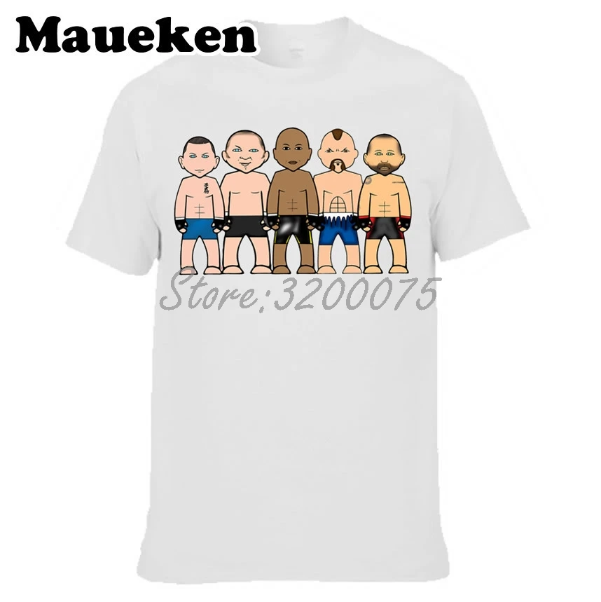 Men's CAGE FIGHTING LEGENDS Georges St Pierre Fedor Emelianenko Anderson Silva Wanderlei Chuck Liddell T-shirt tee | Мужская одежда