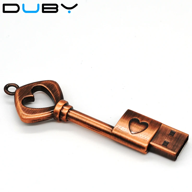 Быстро Скорость 32 Гб металлический бронзовый ключ флэш-накопитель USB ПК 2 0 Pendrive