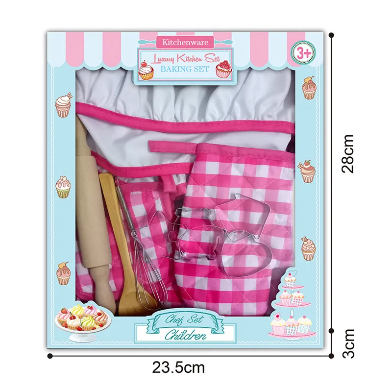 11Pcs/set Kids Simulation Kitchen Toys Baby Girl Baking Tools Apron Kitchenware set | Игрушки и хобби