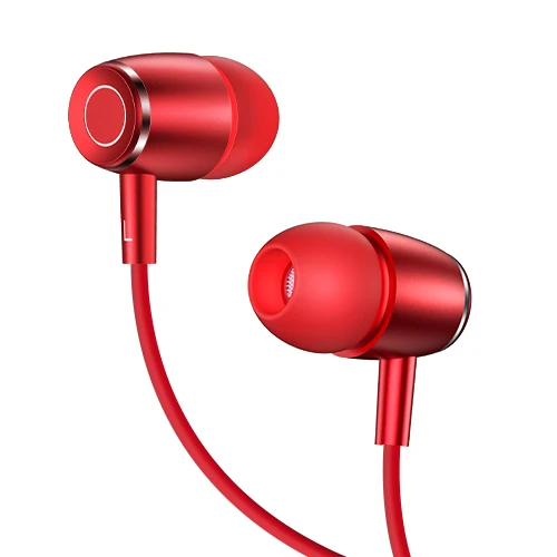 Красный EP-26 Tiffany Blue in-ear Metal Earphones,USAMS 3.5mm Hifi Earbuds Bass Earphones Stereo Headset inear Wired Ear phone With Mic - Цвет: Красный