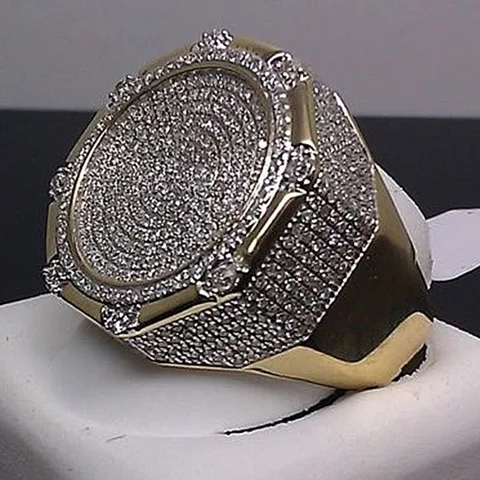 gold ring Турецкое цветное шикарное мужское кольцо, винтажное металлическое мужское античное Золотое кольцо для женщин, модное панк хип-хоп ювелирное изделие, Крутое ювелирное изделие O5M073 - Цвет основного камня: gold ring