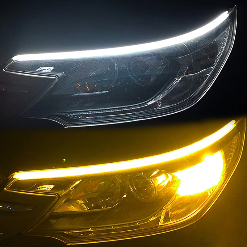 Hlxg 2x ультратонкие автомобили DRL светодиодный дневные ходовые огни белый