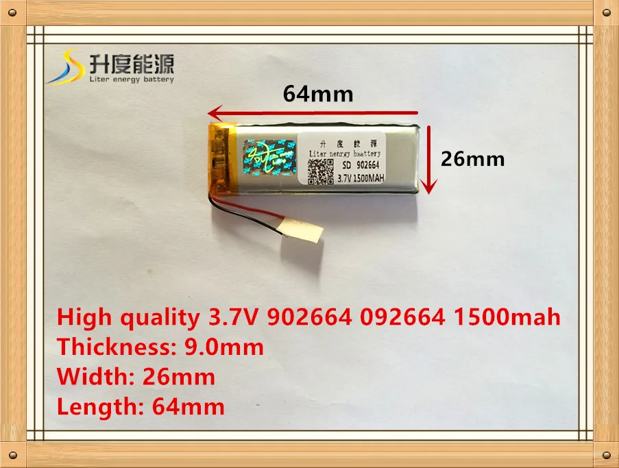 3 7 В 1500 мАч 902664 полимерный литий ионный аккумулятор для модели aircraft GPS mp3 mp4 сотовый