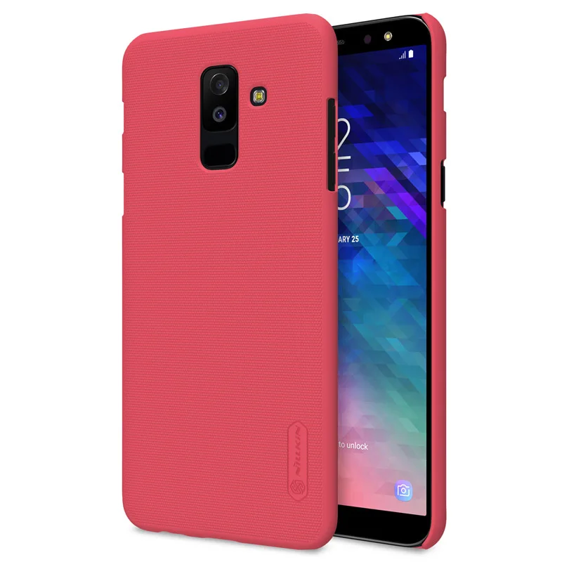 Красный Чехол для samsung A6 Nillkin матовый защитный чехол жесткий чехол для samsung Galaxy A6 Plus Nilkin чехол для телефона защита в подарок - Цвет: Красный