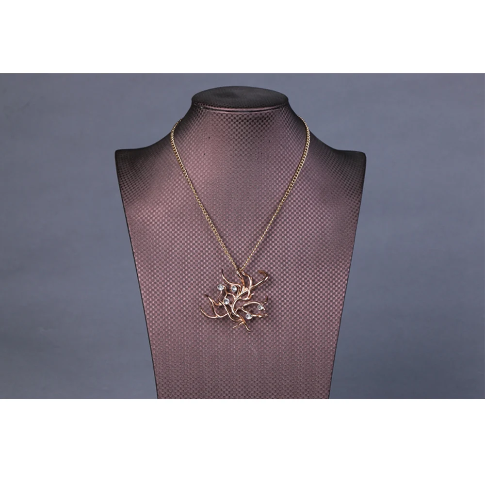 Ожерелье чудовища из красавицы и с золотым покрытием кристаллом розы ожерелье