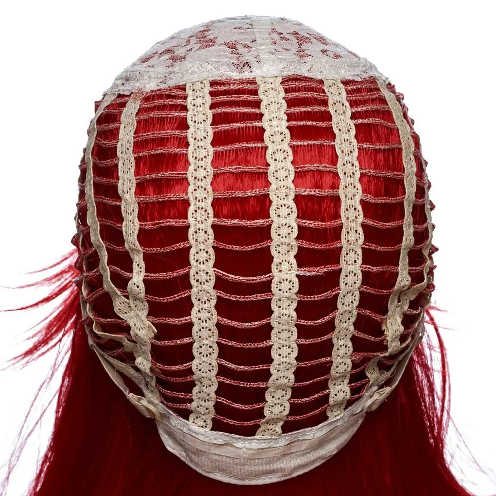 Головной убор для косплея Cinnabar Houseki no Kuni из блестящих волос красные головные