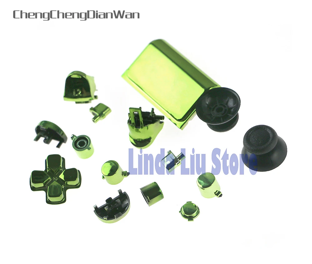 Chengdianwan 20 комплектов хромированная CUH ZCT2 JDS 040 JDM040 R2 L2 R1 L1 триггер полный Dpad кнопки