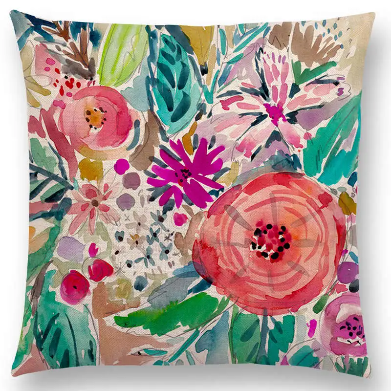 Горячая продажа красивые цветы Акварельная живопись Цветущий Цветочный Сад