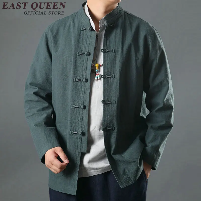 Китайский новогодний костюм Мужская рубашка Кунг фу тайчи дзен танчжуан