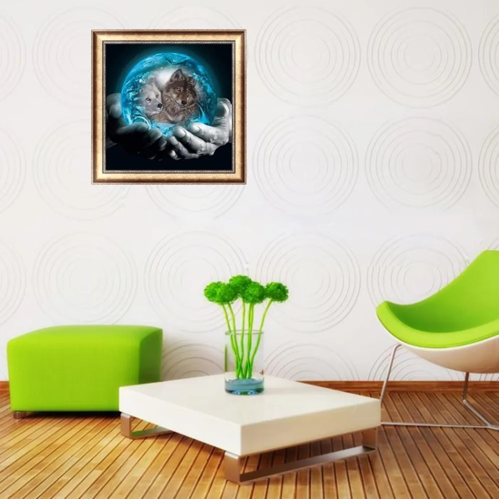 100% Full DIY 5D Diamond Painting lion Cross Stitch Embroidery Patterns rhinestones Mosaic bk no frame | Дом и сад