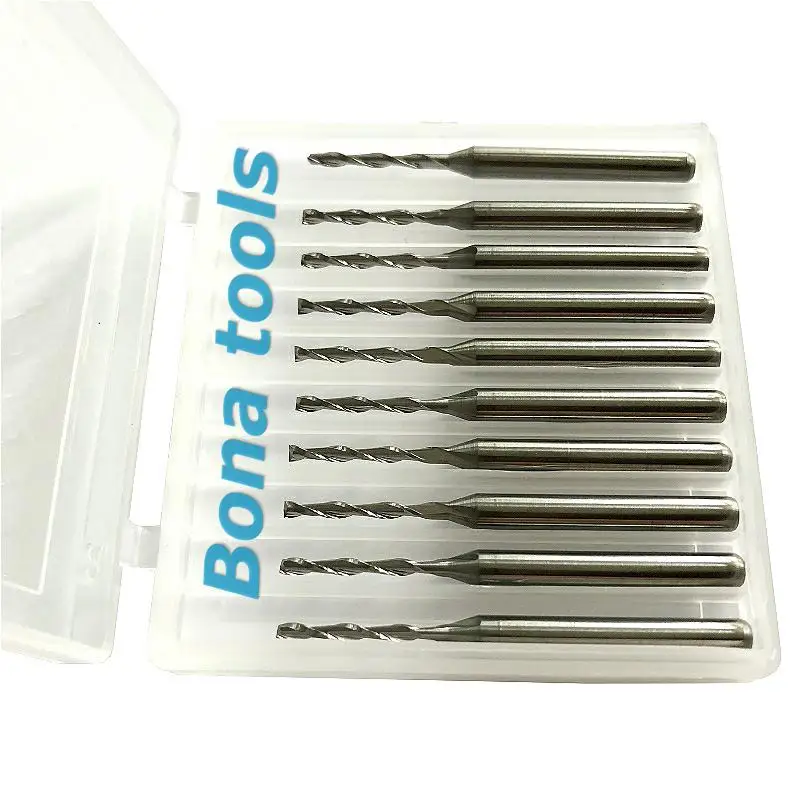 

Accurate 10pcs 3.175*1.5*12MM Spiral Milling Tools, CNC Router Bits, Carbide Carving Tools, Engraving Cutters on Al, Acryl, Wood