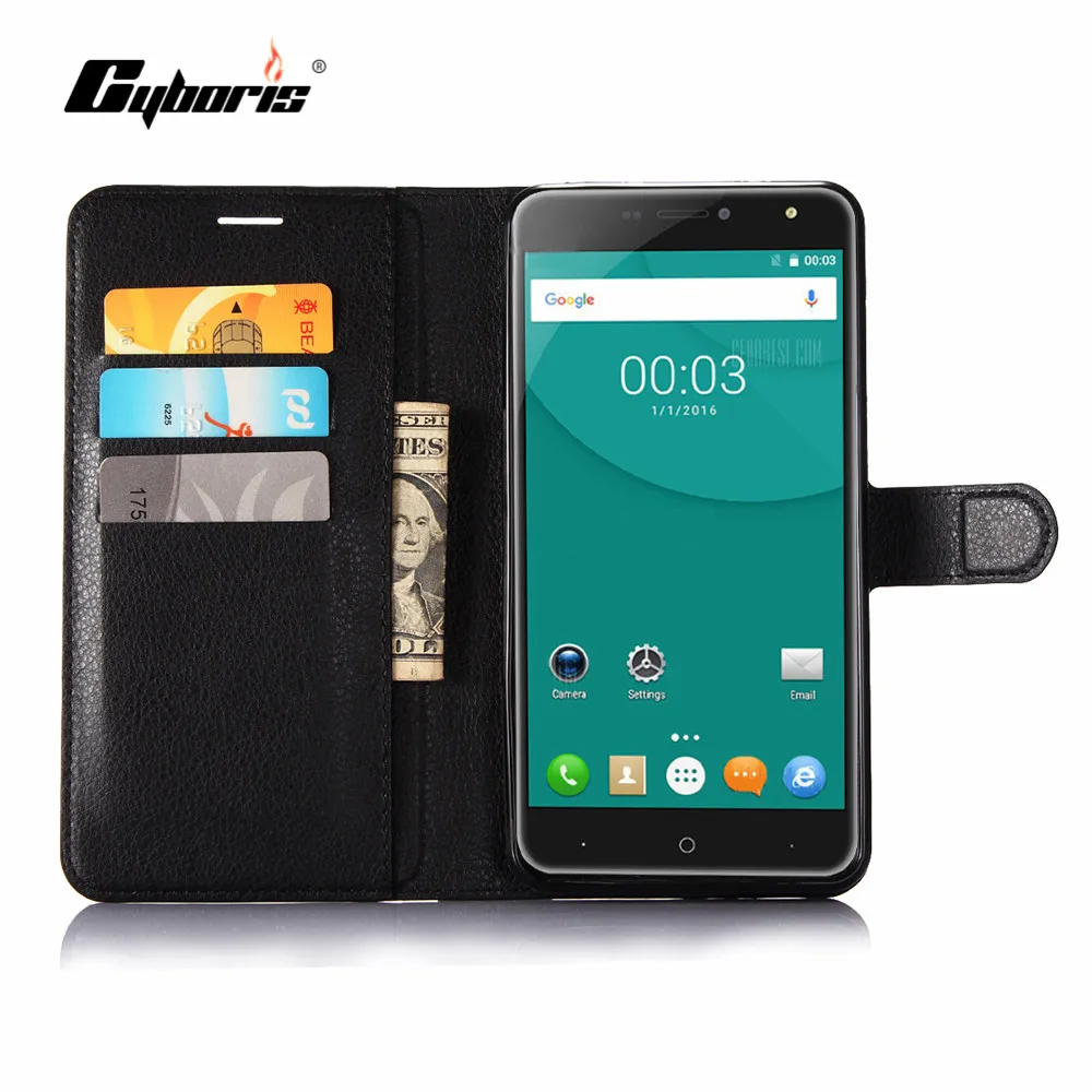 Роскошный футляр для телефона CYBORIS чехол книжка Doogee X7 Pro / 6 0 дюйма с подставкой и