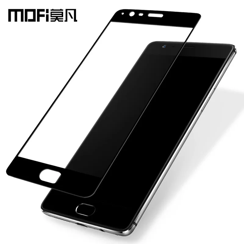 Oneplus 3 t стекло полное покрытие закаленное oneplus защита экрана белое черное MOFi one plus