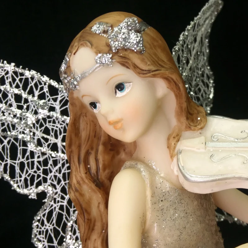 Волшебные садовые фигурки Angel Statues Love Music Girl Flower из смолы домашний декор свадебные