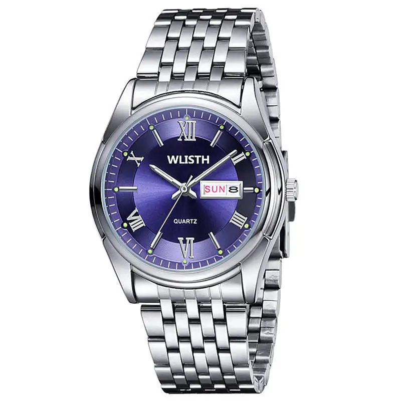 Часы наручные WLISTH Мужские кварцевые повседневные водонепроницаемые из