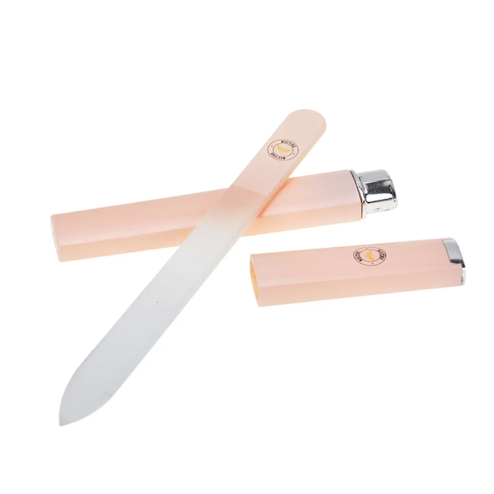 

1 Pcs Crystal Glass Nail File Pink/Green/Sliver Professional Manicure Device Nail Art Decorations Tool Durable Nail Files