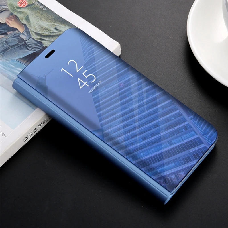 Для huawei mate 10 Чехол huawei mate 10 Lite чехол для huawei mate 10 Pro чехол mate 10 10lite 10pro зеркальный кожаный флип-чехол - Цвет: blue