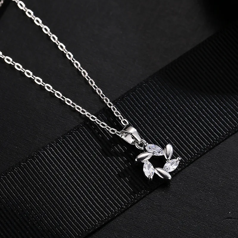 Мода личность цветок цепочки и ожерелья для женщин циркон медь Изысканный милый