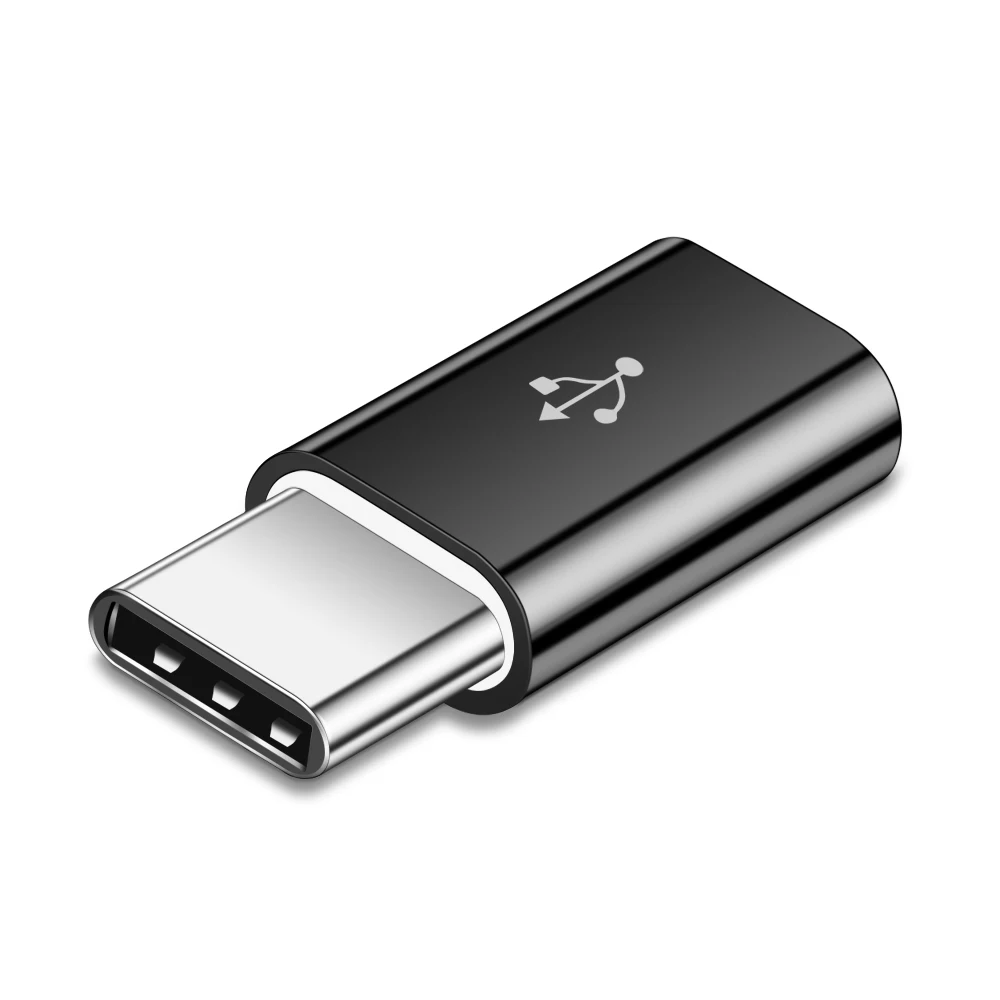 Адаптер OTG type-C USB C для samsung Galaxy S8 S9 Note 9 8 Micro type C Usb-c Usb 3,0 зарядный преобразователь данных для Xiaomi huawei - Цвет: Black