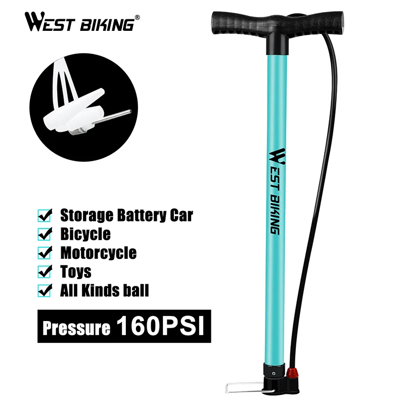WEST BIKING велосипедный ножной насос 160PSI высокий пресс шины надувной Schrader Presta клапан