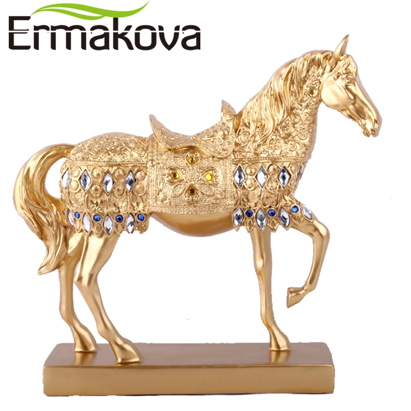 Полимерная Статуэтка ERMAKOVA с золотистыми стопами статуэтка животными лошади