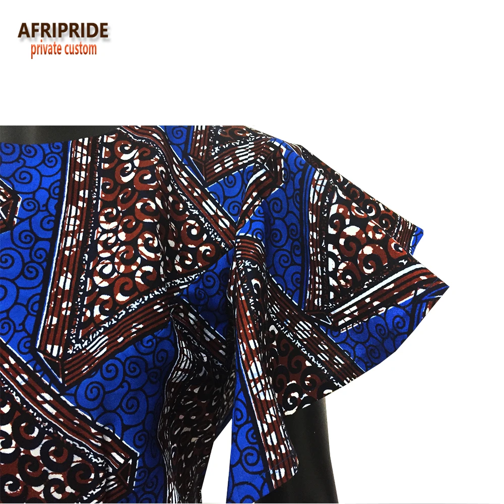 Женское Хлопковое платье с коротким рукавом бабочкой круглым вырезом|african dress