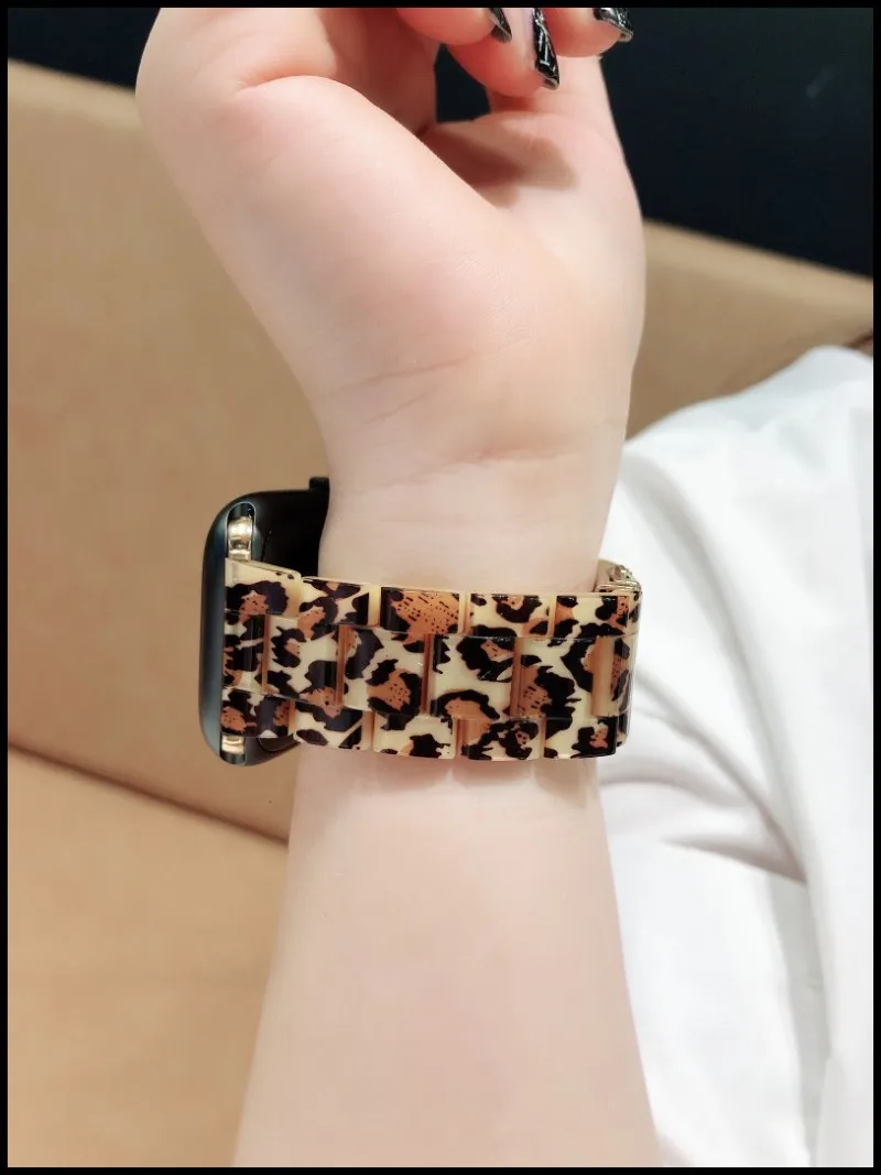 Леопардовый ремешок для часов Apple Watch Series 3 2 1 42 мм 38 мм браслет ремешок Pulseira для Apple Watch Series 4 40 мм 44 мм для женщин